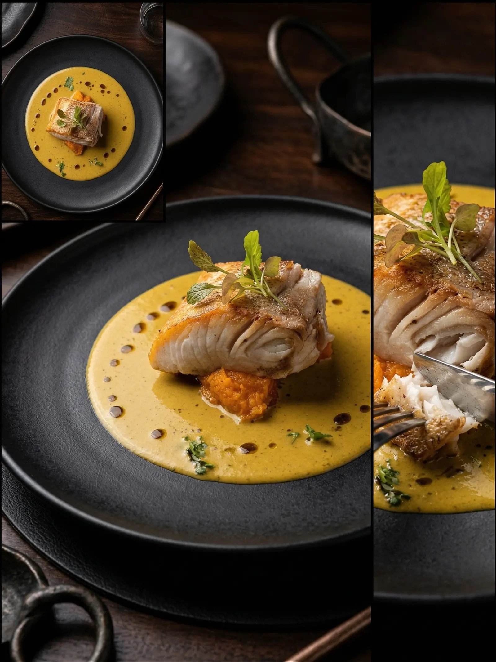 A fish dish presented at NÚM